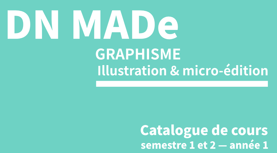 Programme de la 1ère année du DNMADE Illustration