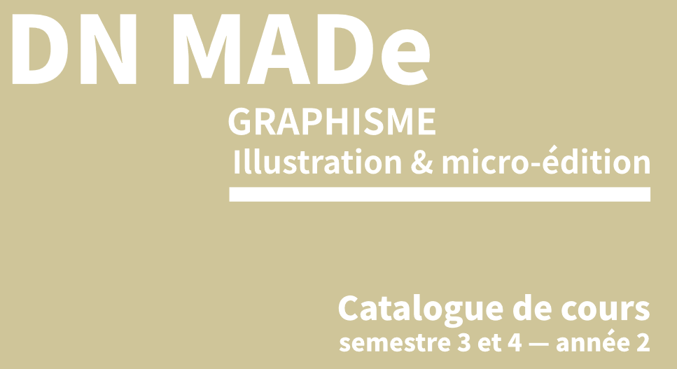 Programme de la 2nde année du DNMADE Illustration