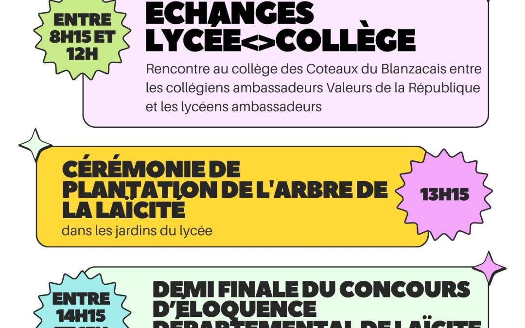 La Laïcité au coeur de la cité, retour sur la journée du 4 novembre